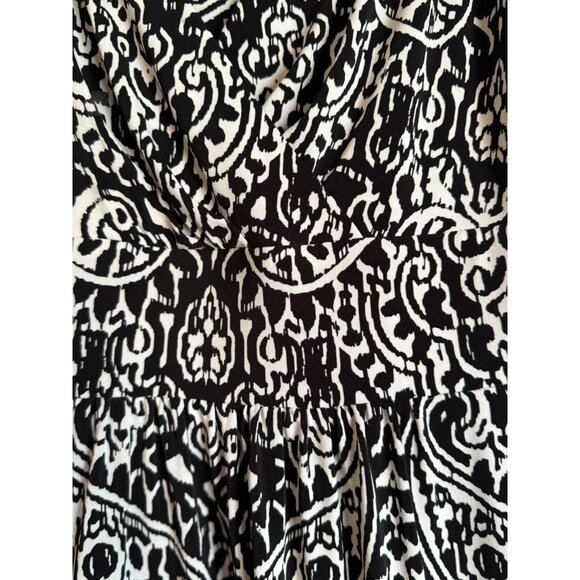 Lauren Ralph Lauren Women’s 8 Paisley Twist Front Maxi Dress Black Vacation - Picture 6 of 10